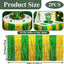 2 Pzas Faldas Mesa Oro Verde Oropel Metálico 29.5x108pulg