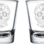 Set 2 vasos chupito 1.75oz azúcar y caramelo calavera