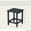 Mesa auxiliar Long Island 18" color negro