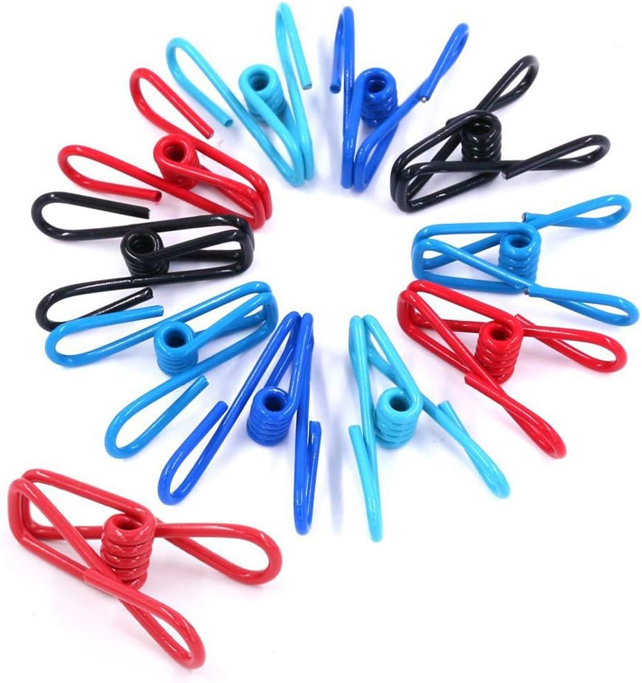 50 Clips Metal Multiusos para Ropa Oficina y Bebé Varios Colores