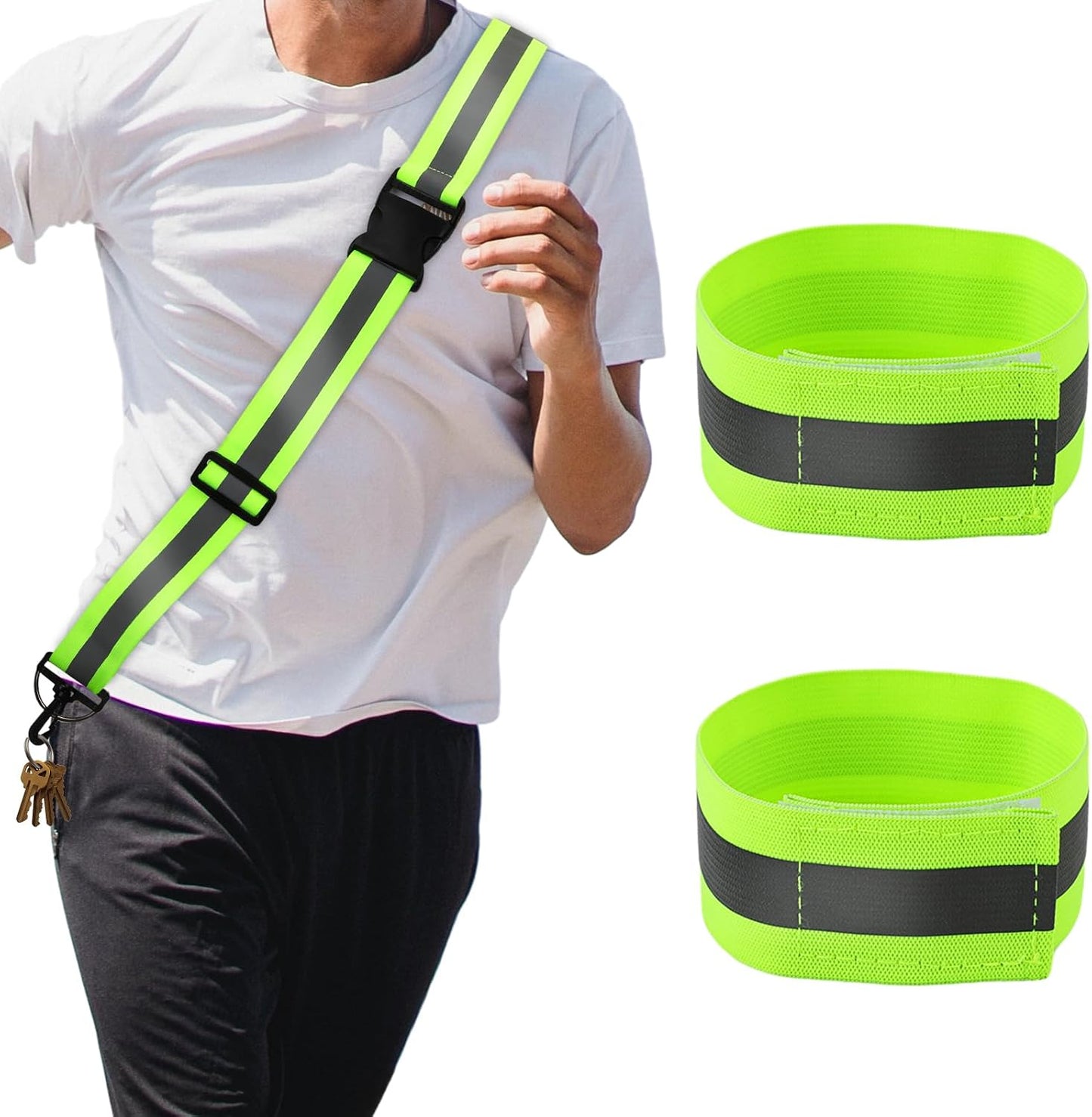 Equipo correr reflectante con correa hombro y brazo