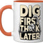Taza Cerámica Humorística Ardilla Naranja/Blanca