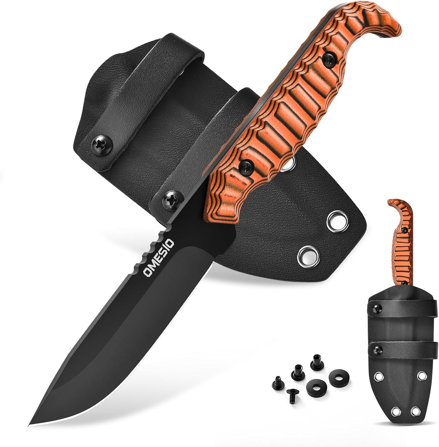 Cuchillo EDC hoja fija 7.6pulg mango G10 Kydex