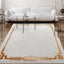 Alfombra moderna beige 6x9ft con bordes