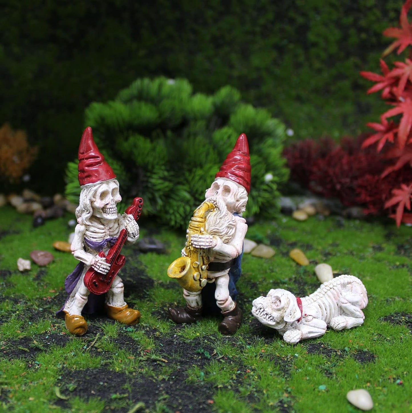Kit jardín de hadas figuras mini Halloween perro decoración bonsái