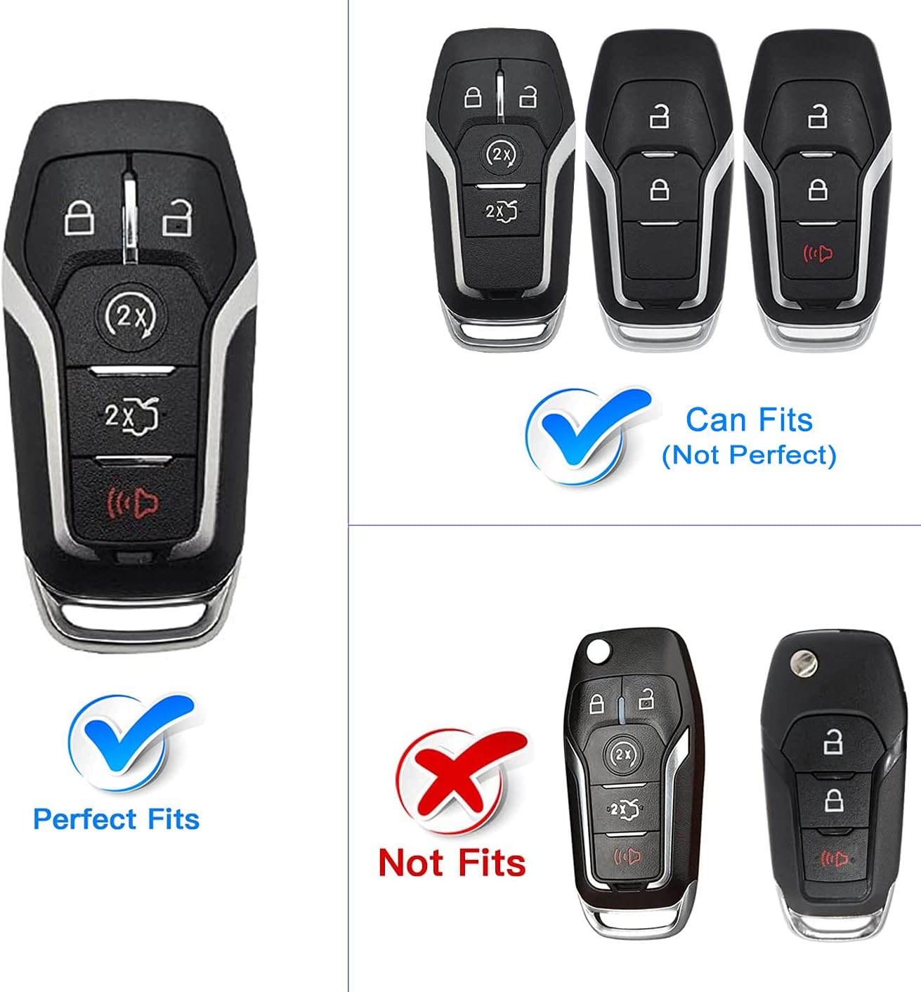 Funda TPU llavero Ford Fusion Mustang F150 Edge Explorer