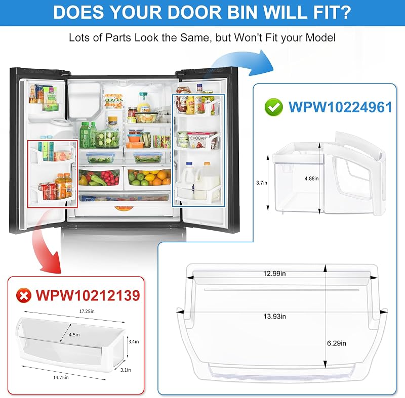 Estante puerta refrigerador comp Whirlpool Maytag
