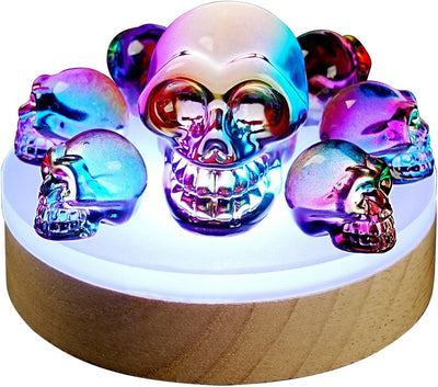 Luz Nocturna Calavera LedRgb 7 Colores Caja Regalo