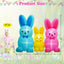 Inflable Pascua 3 Conejos Colores 6" LED para Fiesta