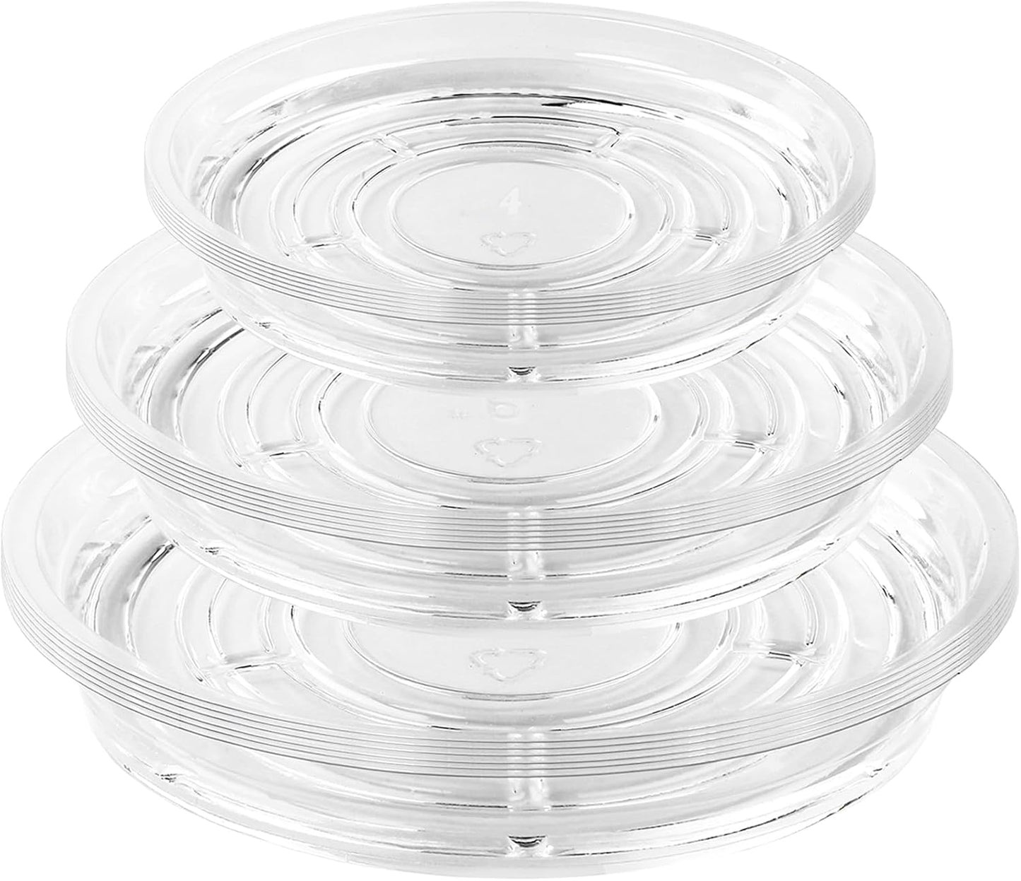 30 Platillos Transparentes para Macetas 4-8" Sin Agujeros
