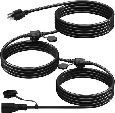 Cable extensión exterior 25ft 3 salidas cubierta 16/3 sjtw