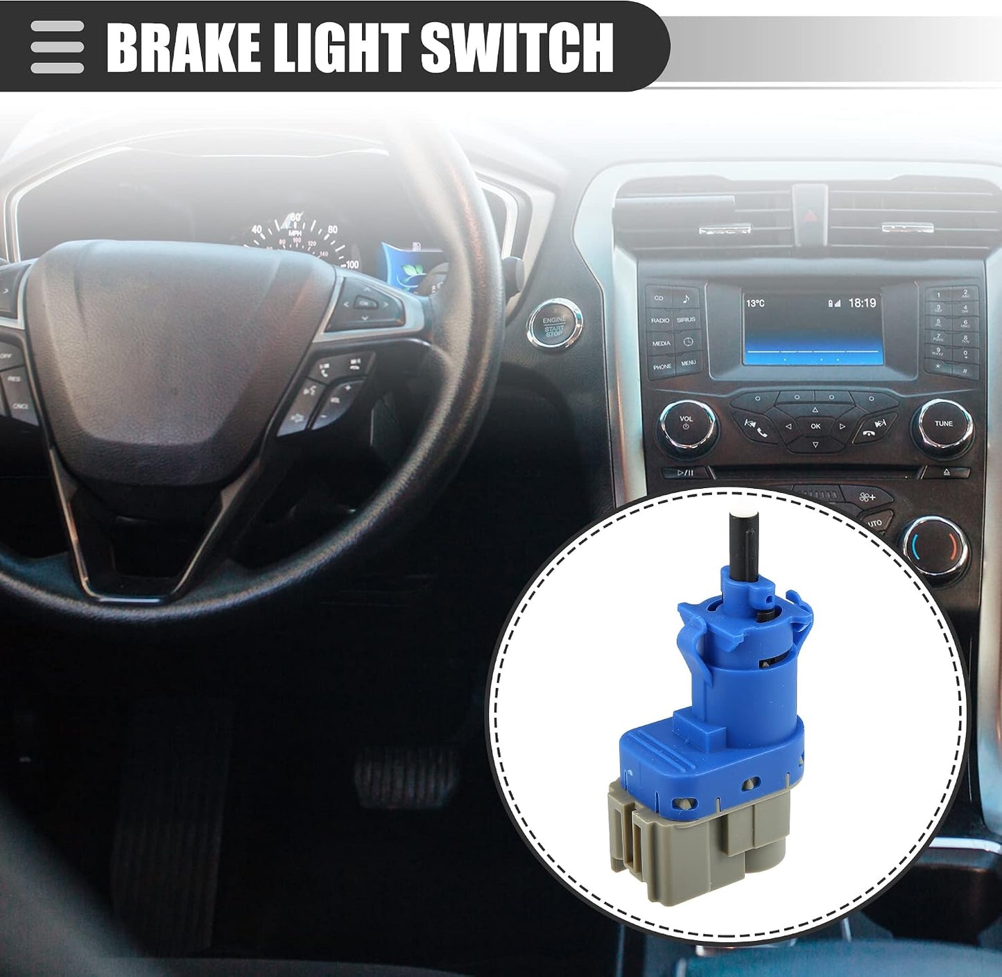 Interruptor luz freno Ford Expedition 07-14 plástico azul
