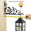 Soporte metal pared farol comedero pájaro negro