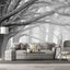 Papel tapiz bosque gris naturaleza dormitorio oficina