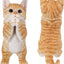 Figura gato rezando decoración jardín patio naranja