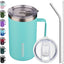 Taza café acero inox doble pared 25oz con 2 tapas sin BPA