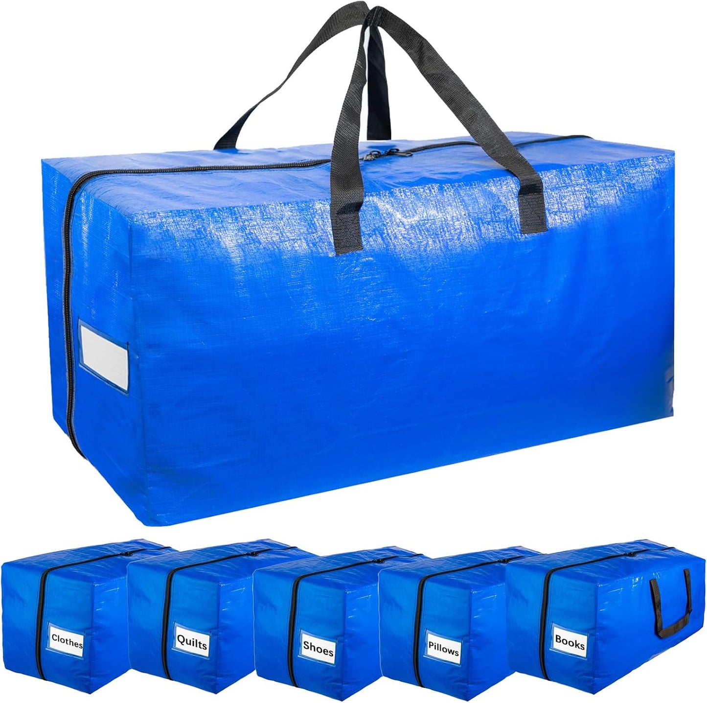 Bolsas mudanza grandes con asas 6 pzas cremallera suave