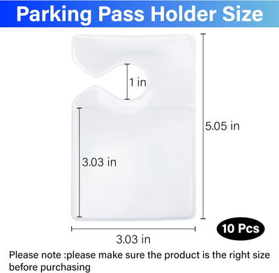 10 Soportes Transparentes para Pase Estacionamiento Automóvil