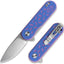 Cuchillo plegable mini D2 G10 blanco con clip uso diario