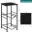 Soporte botellas 5gal estante 2 niveles negro cocina