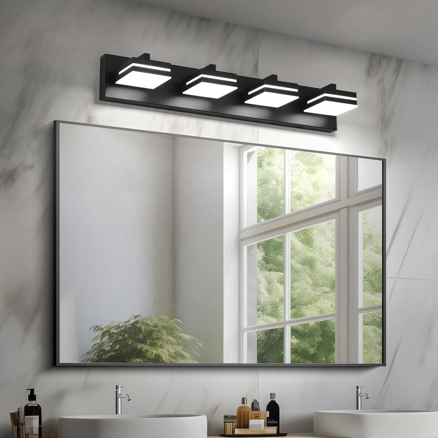 Luz tocad. baño LED 26pulg negra 5500K