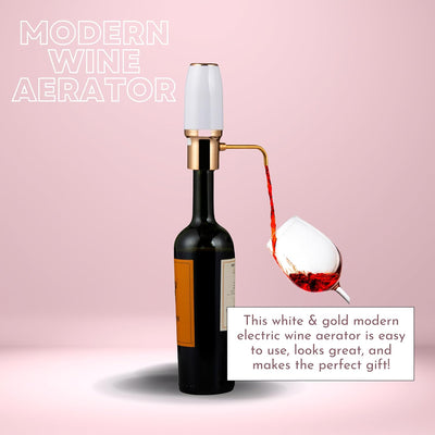 Aireador de vino eléctrico dorado recargable