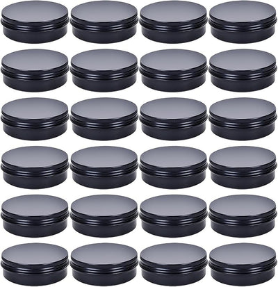 50 Latas Aluminio 4oz con Tapa Rosca Negro