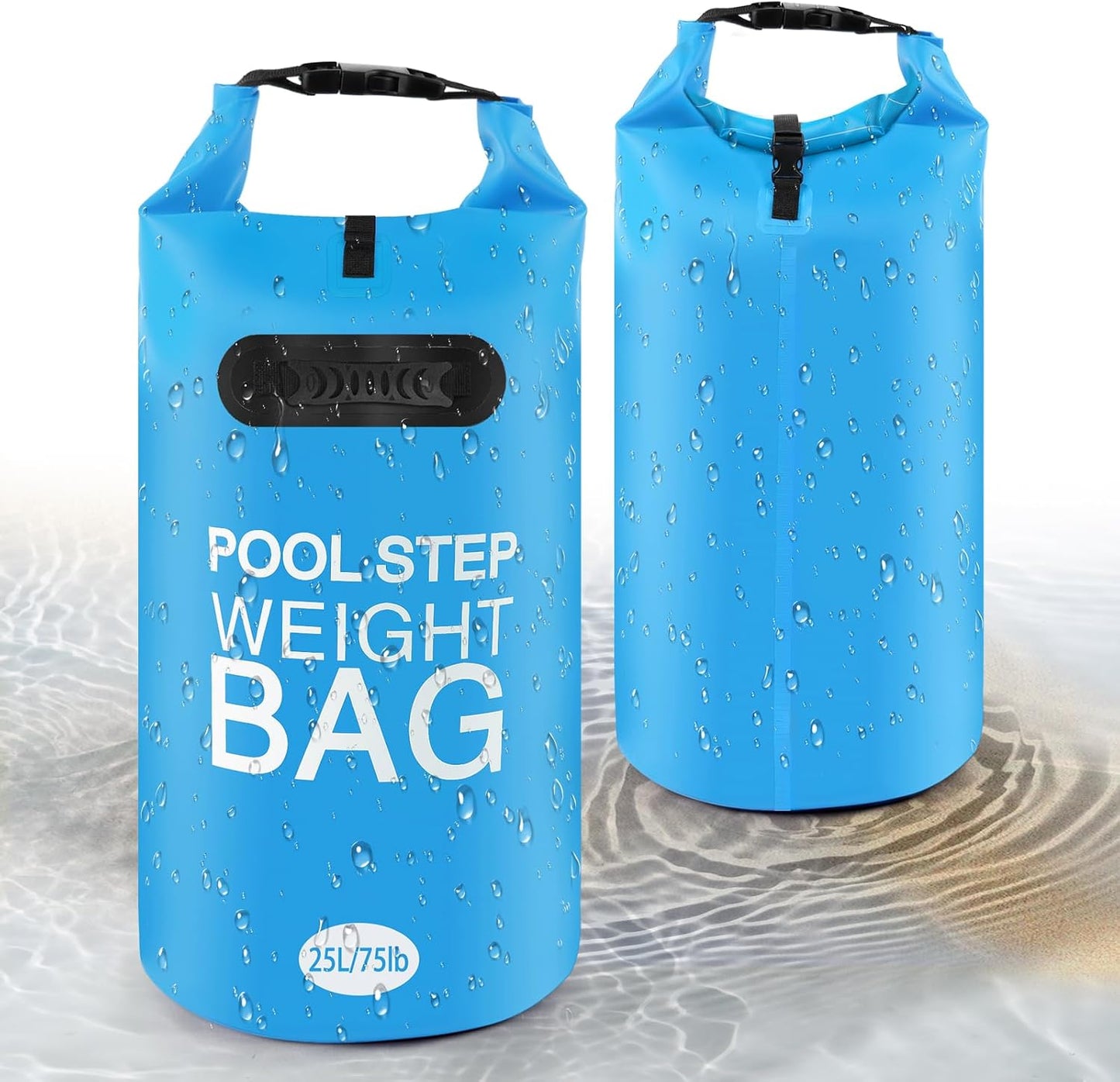 2 Pesos Piscina 25L 500D PVC Impermeables Plegables