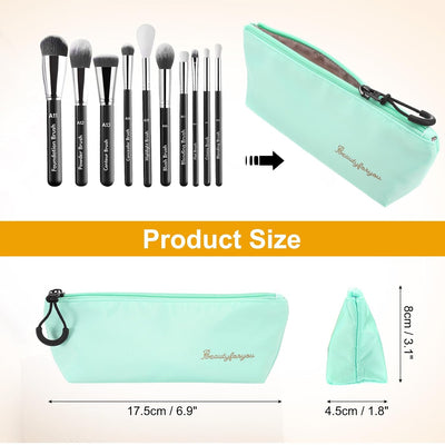 Bolsas para brochas maquillaje viaje organizadora Azul
