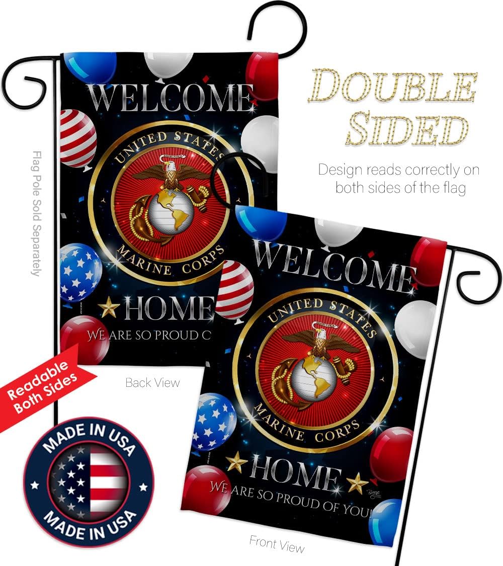 Bandera USMC Semper Fi 13x18.5" Cartel Casa