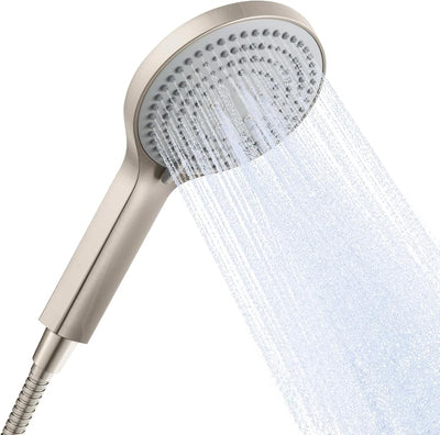 Juego cabezal ducha níquel cepillado 6 modos manguera acero inox 60pulg