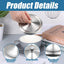 2 Tazones Acero Inox Tapas Universales 4.8pulg Plata