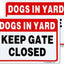 Letrero aluminio resistente 10x7" 40uds Keep Gate Closed