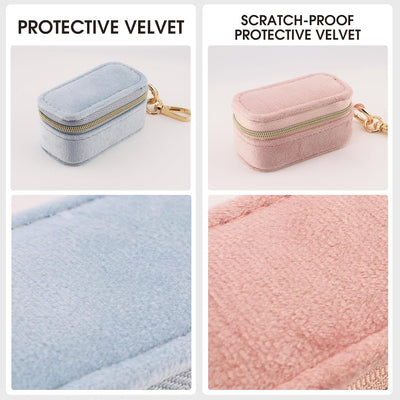 Llavero terciopelo con estuche para anillos y accesorios