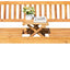 Banco exterior para 2 silla acacia mesa plegable terraza