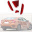 Emblema fibra carbono adhesivo Honda Civic 16-21 rojo 4pzas