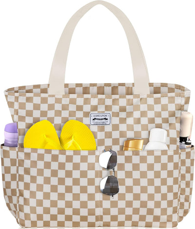 Bolsa playa impermeable con cremallera y bolsillos