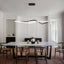 Candelabro LED negro mate 47" luz regulable comedor sala