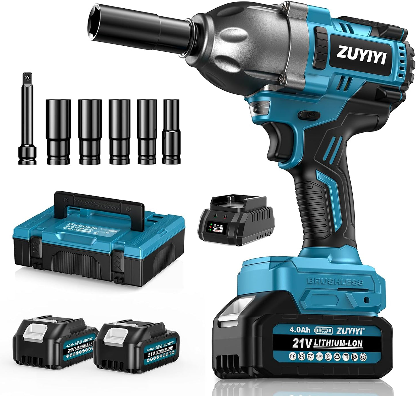 Llave impacto inalámbrica 1/2pulg 21V 3800RPM