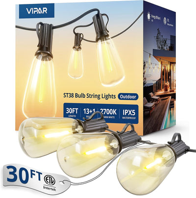 Guirnalda luces LED exteriores 30ft 131 bombillas ST38