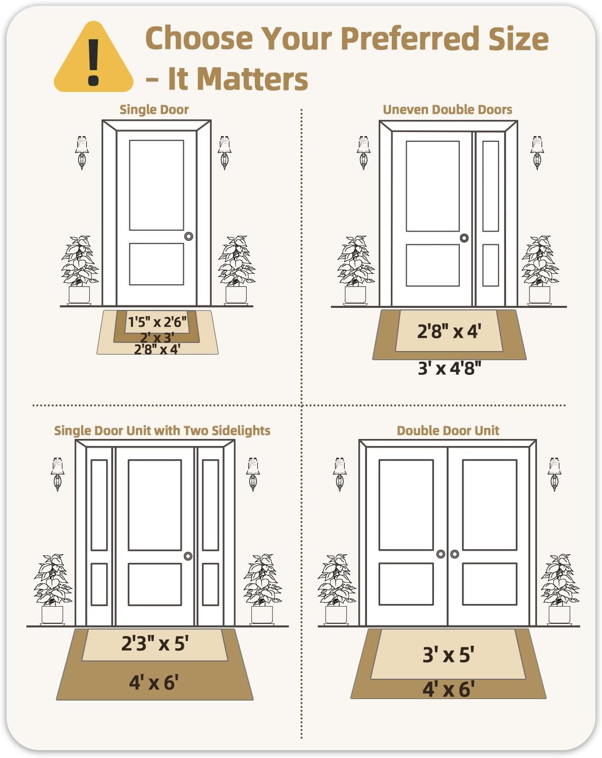 Alfombra antiderrap puerta 32x48pulg con goma