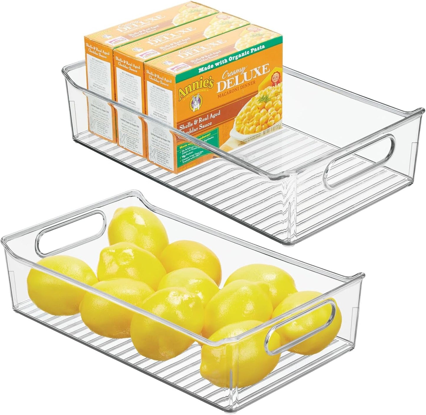 Contenedores plástico cocina despensa con asas organiz.