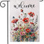 Bandera jardín floral 12.5x18" doble cara primavera