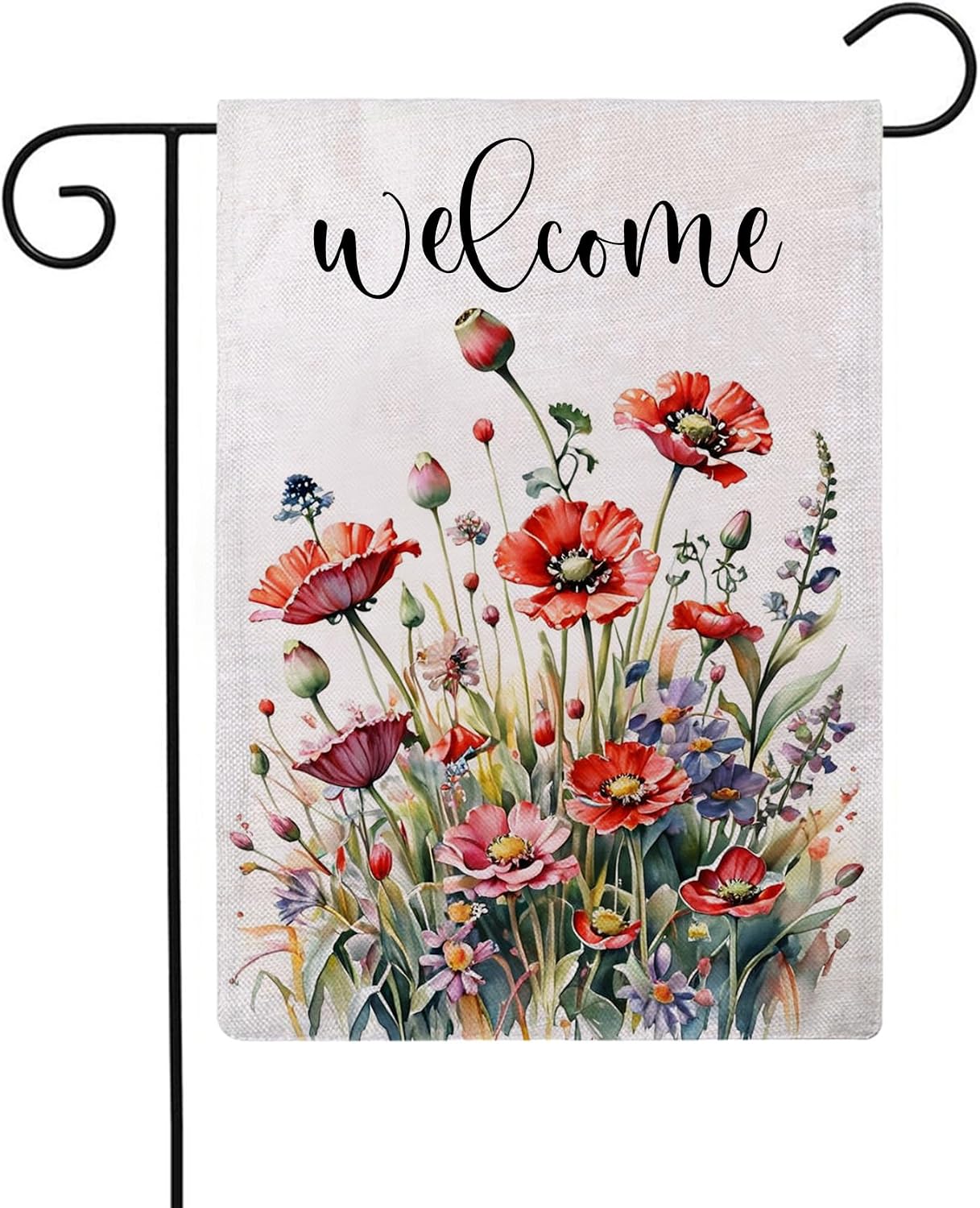 Bandera jardín floral 12.5x18" doble cara primavera