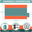 Hamaca portátil nailon para campamento individual doble naranja