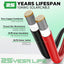 Cable extensión solar 10AWG 60" para techos y RV