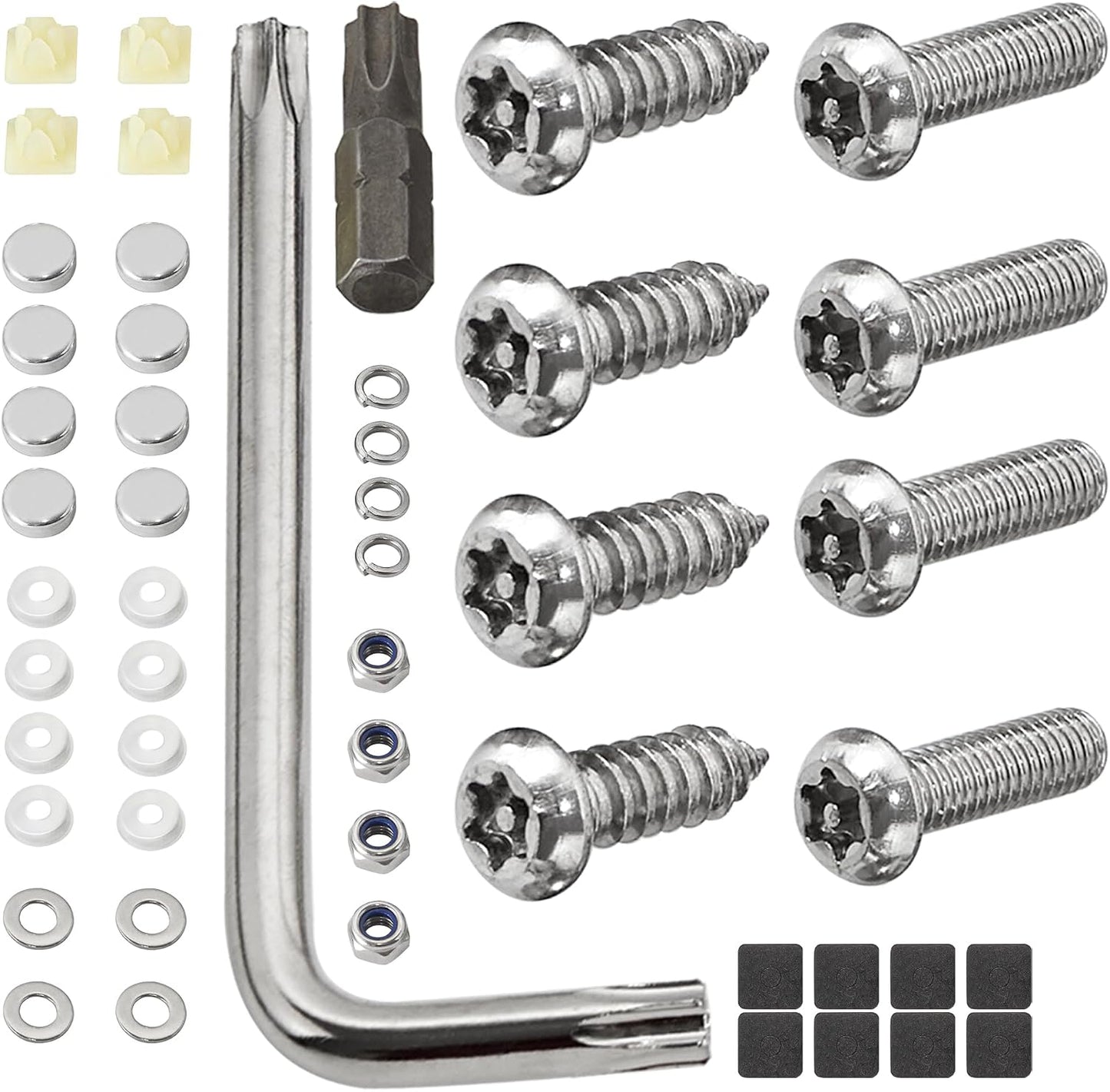 Sujetadores antirrobo para matrícula acero inox
