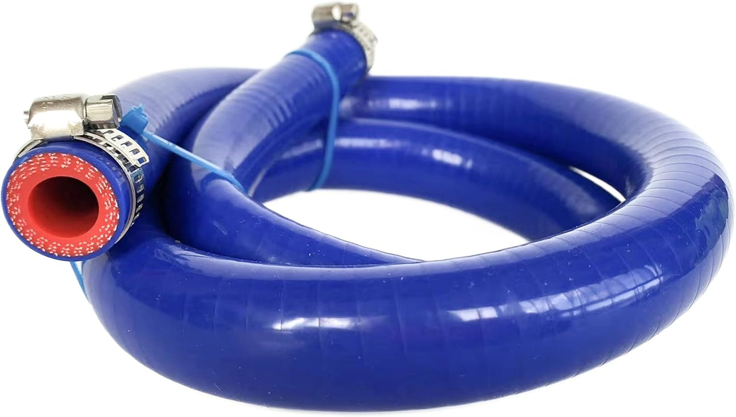Manguera silicona reforzada 13mm x 3.05m azul