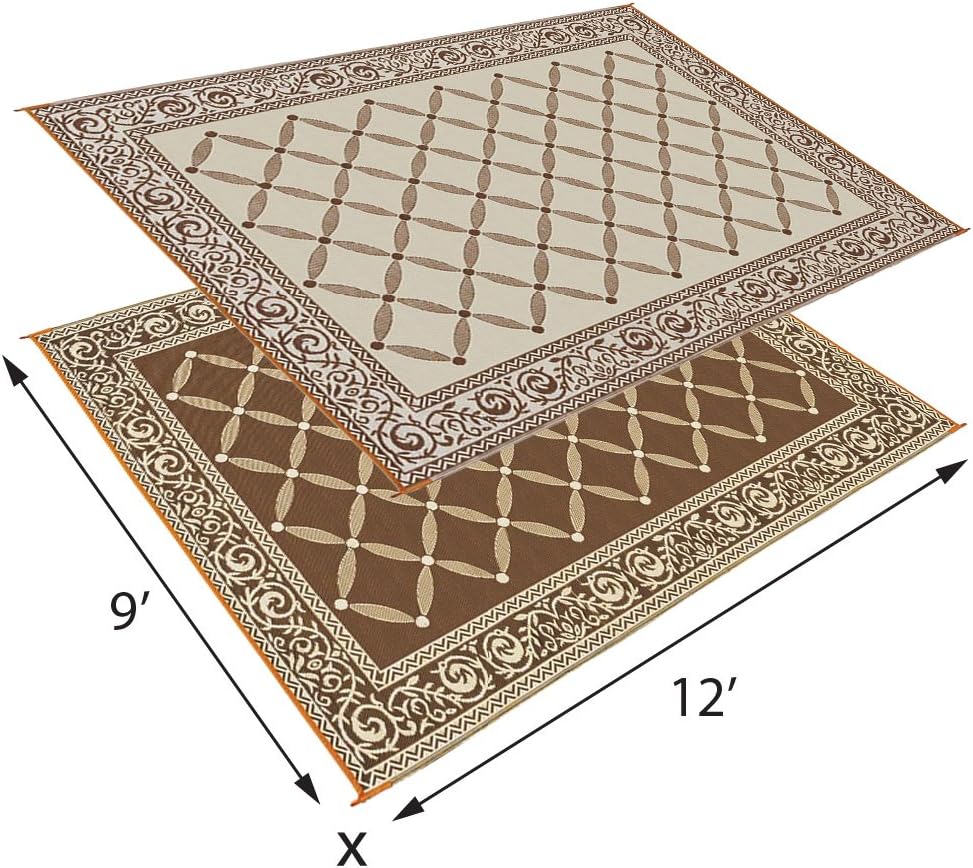 Alfombrilla estilo jardín color beige