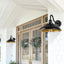 Luz granero exterior 12pulg aplique industrial negro